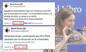 Los tuits de la nueva 'número 2' de Feijóo al Congreso, Marta Rivera de la Cruz, en los que ponía a parir al PP