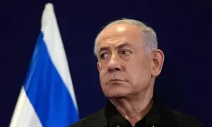 El primer ministro israelí Benjamin Netanyahu en una rueda de prensa este martes en Tel Aviv.