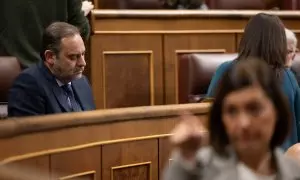 23/02/2024 El exiministro de Transportes y diputado del PSOE José Luis Ábalos durante una sesión plenaria, en el Congreso de los Diputados, a 22 de febrero de 2024.