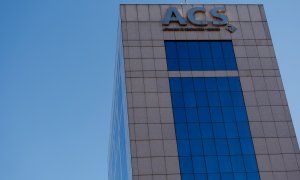 Fachada de la sede de ACS, en Madrid. E.P./Eduardo Parra