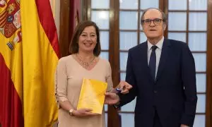 22/3/24 - El Defensor del Pueblo, Ángel Gabilondo, ha entregado el Informe Anual de 2023 a la presidenta del Congreso, Francina Armengol, en el Salón de Pasos Perdidos, a 22 de marzo de 2024, en Madrid.