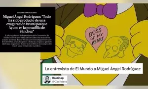"Un admirador, un amigo, un esclavo, un siervo": críticas a la entrevista de 'El Mundo' a Miguel Ángel Rodríguez