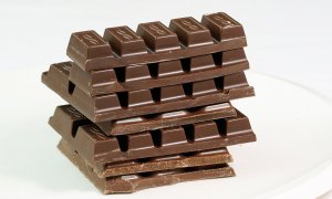 Tabletas de chocolate. Foto de archivo.