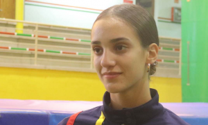 María Herranz, gimnasta de 17 años.