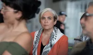 Ada Colau: "Estoy aquí por los derechos del pueblo Palestino, pero también por la humanidad y por mis propios hijos"