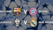 Barça-Bayern y Juve-Real Madrid, semifinales de la Champions
