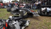 Alonso sufre un aparatoso accidente y abandona el Gran Premio de Australia