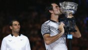 Nadal dobla la rodilla ante Federer en una épica final del Open de Australia
