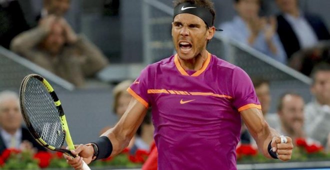 Nadal reta a Djokovic en la semifinal de Madrid tras un brillante triunfo sobre Goffin