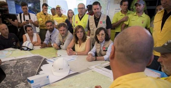 Susana Díaz: "Ni un sólo metro que haya ardido en Doñana va a ser recalificado"