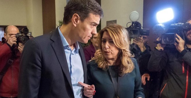 Susana Díaz rompe el hielo con Pedro Sánchez: “Esto no es Frozen”