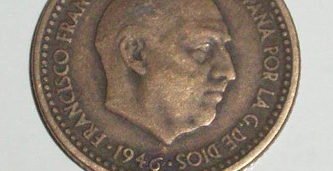 Franco ordenó cambiar una moneda de peseta en 1946 para salir más favorecido