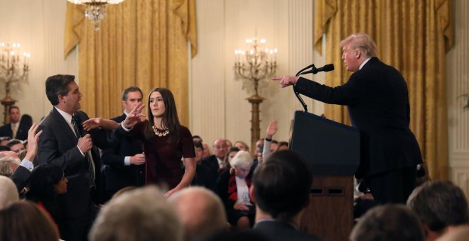 Trump carga contra un periodista de la CNN: "Eres un maleducado, una persona terrible"