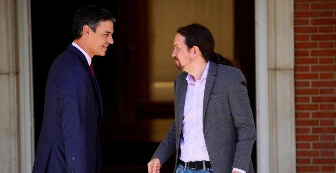 Sánchez e Iglesias, tras verse en Moncloa, mantienen posiciones muy alejadas sobre el Gobierno de coalición