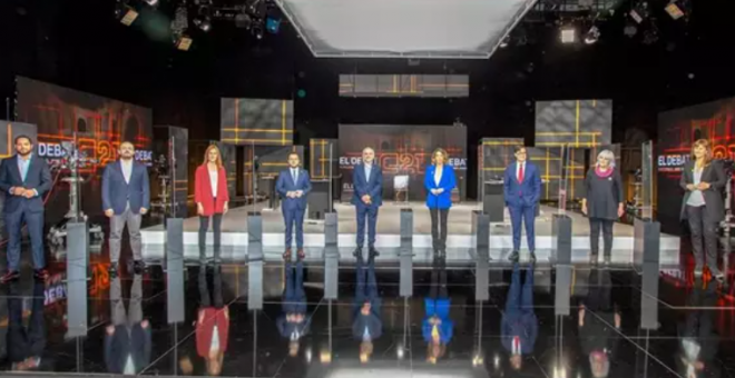 La gestión de la pandemia y la crisis centra el debate electoral en TV3 con Illa y Aragonès concentrando las críticas