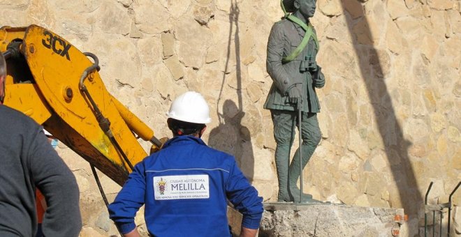 El juzgado rechaza el recurso de la Fundación Franco y deniega reponer la estatua del dictador en Melilla