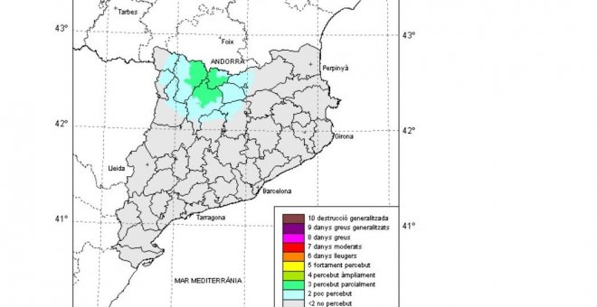 L'Alt Urgell viu el terratrèmol més fort de l'any a Catalunya, tot i que no hi causa danys