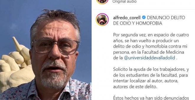El catedrático Alfredo Corell denuncia un ataque homófobo en la Universidad de Valladolid