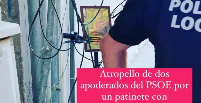 El PSOE de Adra (Almería) denuncia que dos militantes suyos han sido embestidos por un patinete con símbolos franquistas