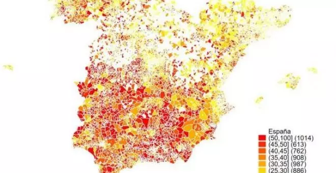 El primer mapa real de la pobreza infantil tiñe de rojo el sur de España