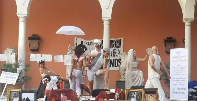 Sevilla no tiene a quién dibujar: los modelos de la Facultad de Bellas Artes se ponen en huelga
