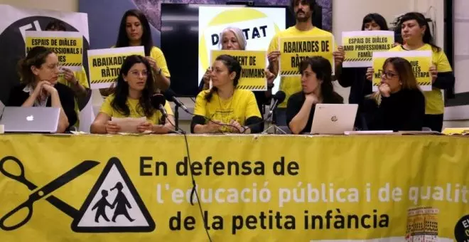 Treballadores d'escoles bressol públiques de Barcelona exigeixen abaixar ràtios i acabar amb la precarietat