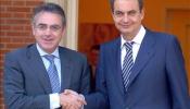 Zapatero garantiza a Sanz su voluntad de contribuir a la gobernabilidad de Navarra