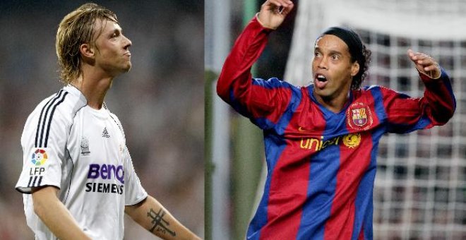 La titularidad de Ronaldinho y Guti abre el debate en la semana del clásico