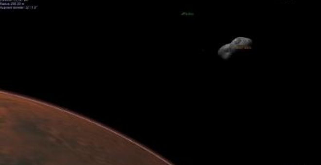 Un asteroide puede caer en Marte en enero