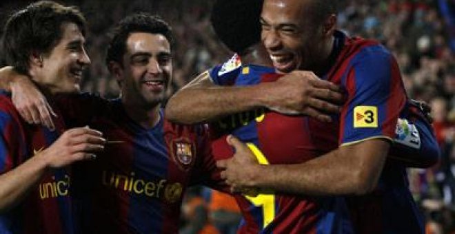 El Camp Nou descubre a Henry en la goleada al Murcia