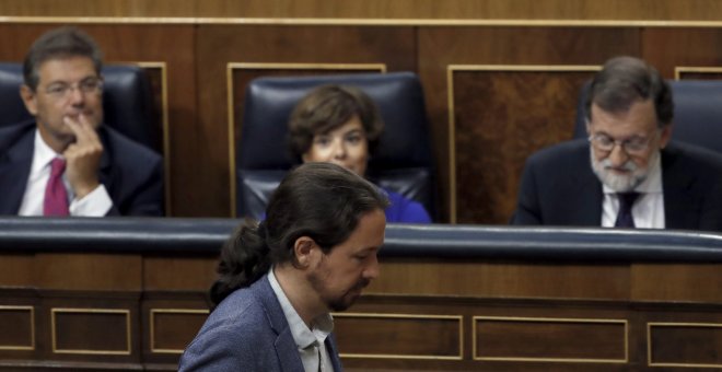 Iglesias pregunta a Rajoy por Gürtel y el presidente responde: "Inquisición", "Irán" y "Venezuela"