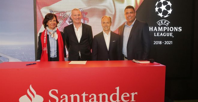Santander patrocinará la Champions League tres años, y deja a Ferrari en la Fórmula 1