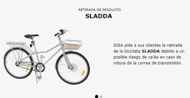 Ikea ordena la retirada de todas sus bicicletas 'Sladda'
