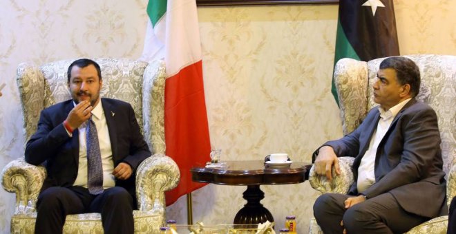 Salvini va a Libia para avanzar en la creación de los centros de detención de migrantes