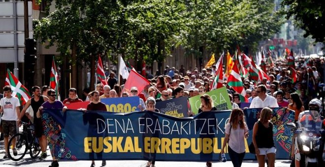 Manifestació a Sant Sebastià per reivindicar la República basca