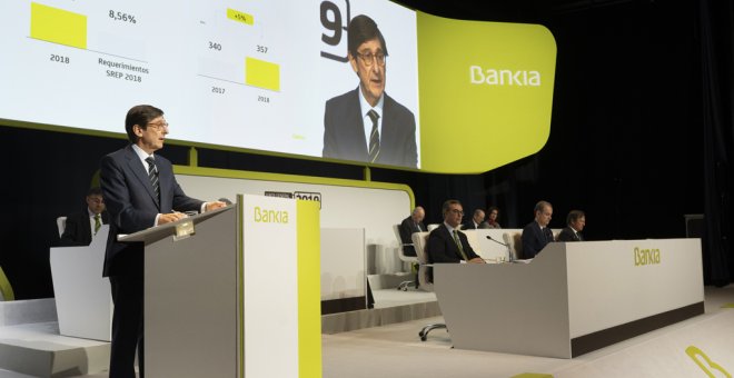 Goirigolzarri defiende en la junta de accionistas la privatización de Bankia