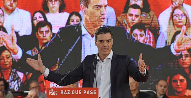Pedro Sánchez califica como "los tres temores" a los líderes de PP, Cs y Vox