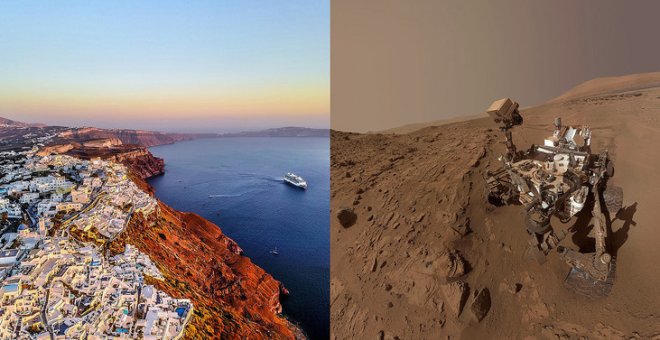 El volcán de Santorini, nuevo análogo terrestre de Marte
