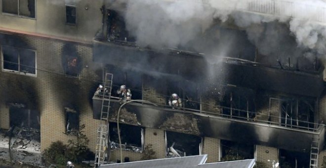 33 muertos en un incendio provocado en unos estudios de animación en Japón