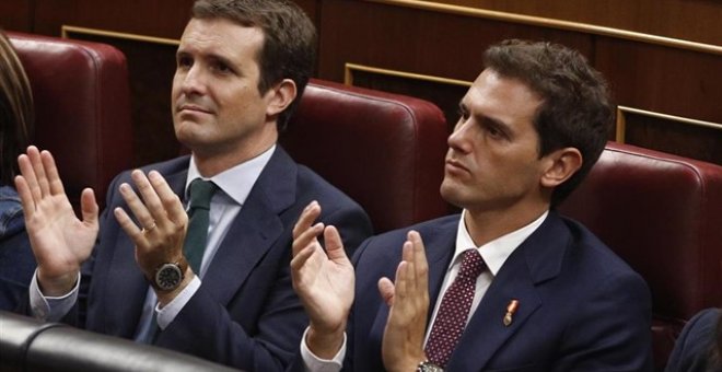 Casado y Rivera entran en campaña: atacan a Sánchez con Catalunya, Venezuela y ETA