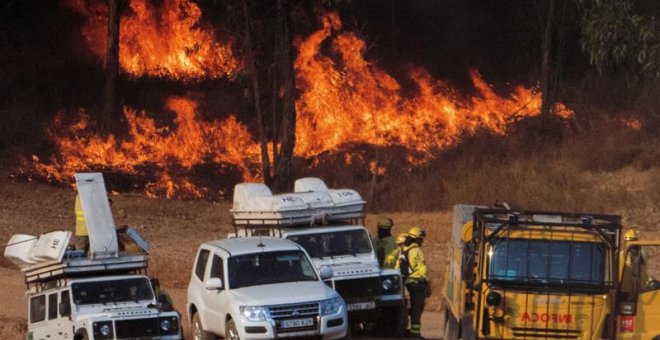 1.500 hectáreas afectadas por un incendio en Paterna (Huelva)