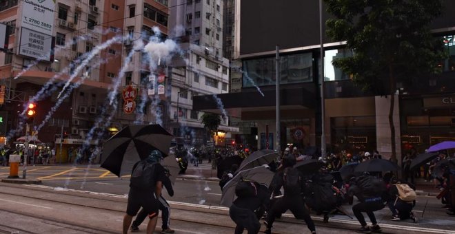 Unos 200 detenidos durante las protestas de este sábado en Hong Kong