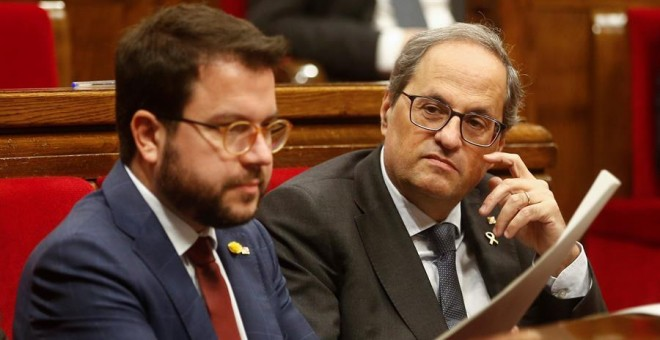 Torra recalca a Aragonès que el Govern no asume el acuerdo entre ERC y PSOE