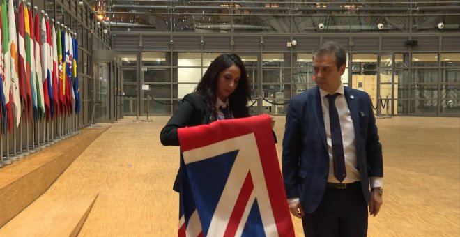 Las instituciones europeas retiran la bandera del Reino Unido