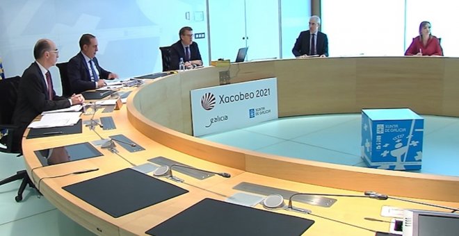 Feijóo preside la reunión del Consello de la Xunta