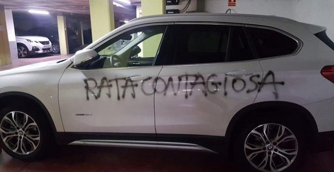 "Rata contagiosa": la lamentable pintada al cotxe d'una doctora de Barcelona