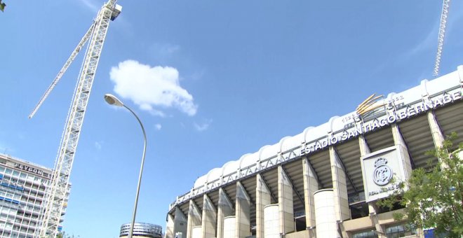 Prosiguen las obras en el Santiago Bernabéu antes de inicio de LaLiga
