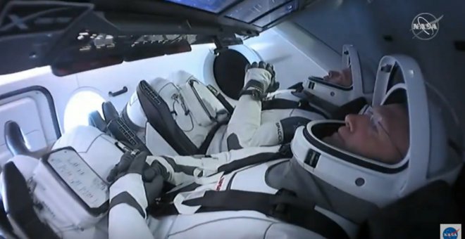 Dos astronautas parten a la Estación Espacial en una Crew Dragon de SpaceX