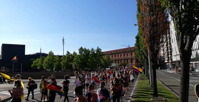 Manifestación del orgullo LGTBI+ en Pamplona