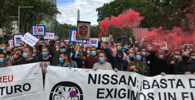 Unos 200 trabajadores de Nissan Barcelona llegan a Cantabria